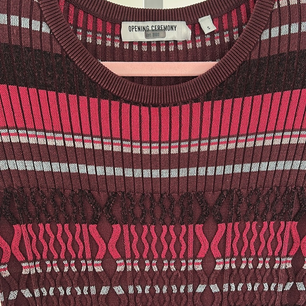 Opening Ceremony Rib Stripe Knit Dress, RTR - Picture 7 of 11